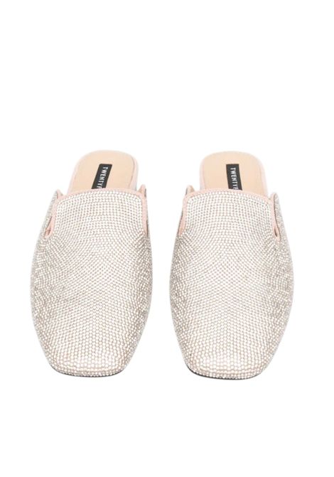 AUKENA POWDER PINK AND SILVER CLOG TWENTY FOURHAITCH | shoes | S0115ROS62PCIPRIA